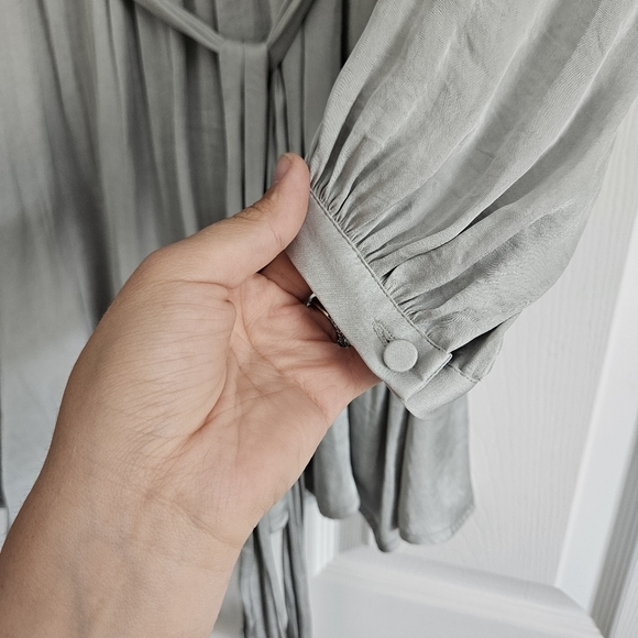 Bardot Wrap Dress - Sea Foam - Picture 9 of 10